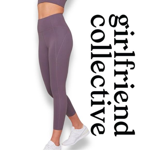 Girlfriend Collective Compressive High Rise Leggings Dahlia Purple Womens Sz XS - Picture 1 of 9